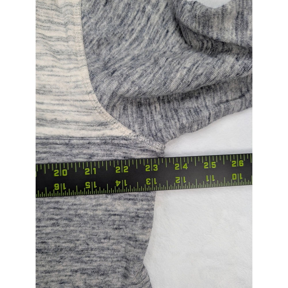 Lucky Brand Mens Grey Label 1/4 Zip Hoodie Gray Space Dye Cotton Sweatshirt L‎ - Picture 4 of 7
